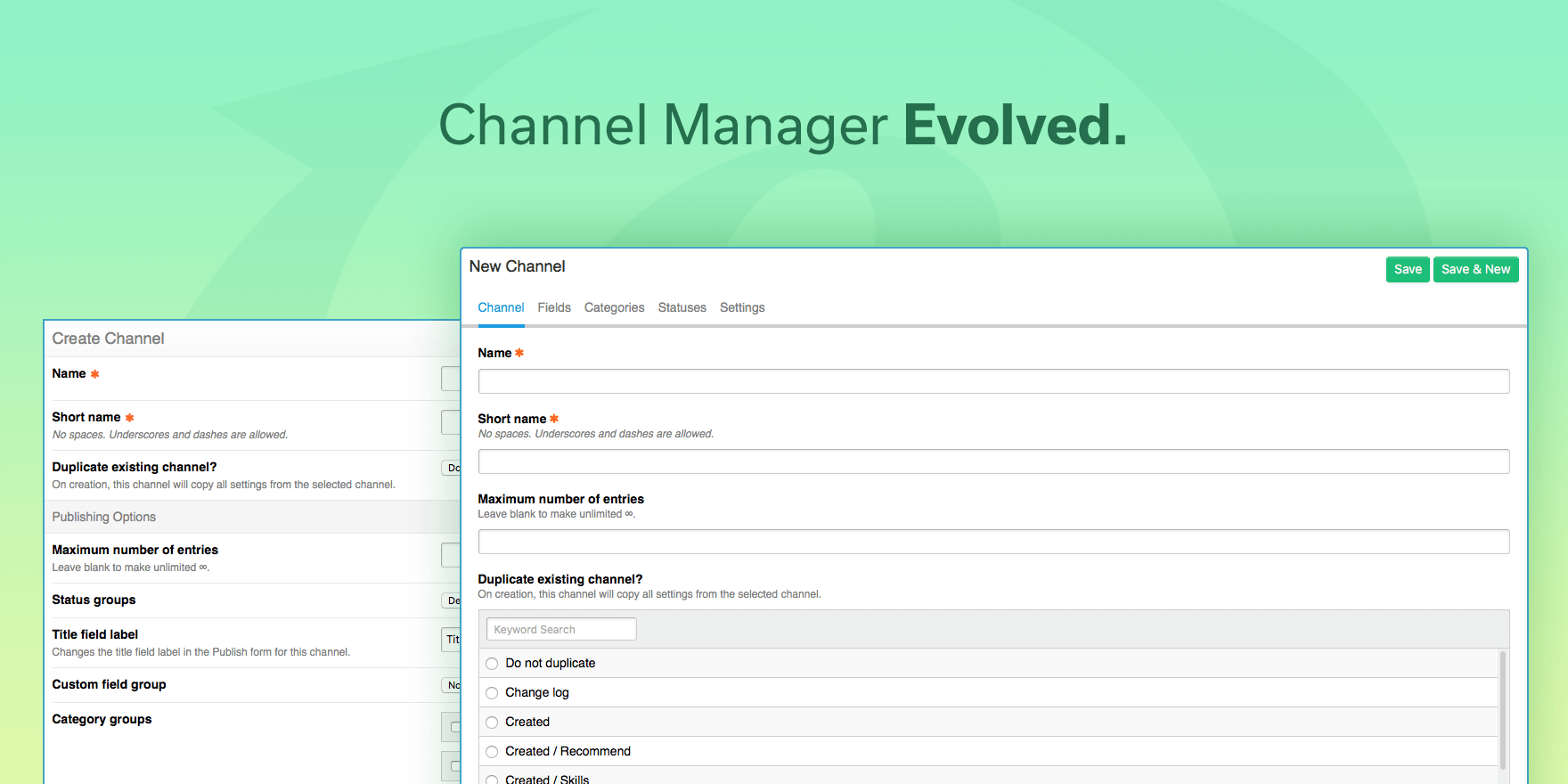 Channel Manager Evolved