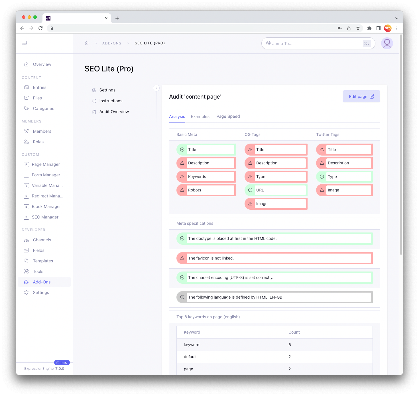 SEO Analysis